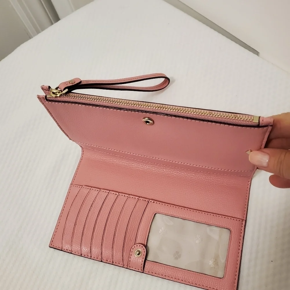 EC Kate Spade Pink Safiano Leather Wristlet/Wallet, Colorful